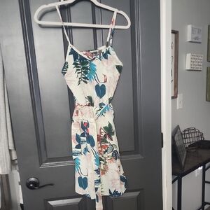 Floral Print Spaghetti Strap Dress